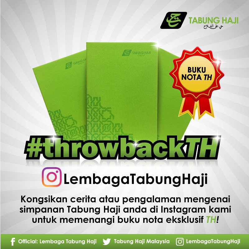 Tabung_Haji's tweet image. Kongsikan cerita atau pengalaman menarik anda di Instagram kami dan berpeluang untuk memenangi Buku Nota Eksklusif TH.  

Layari Instagram Tabung Haji sekarang! bit.ly/2p8L1Ht

#th #tabunghaji #throwbackth #peraduanth