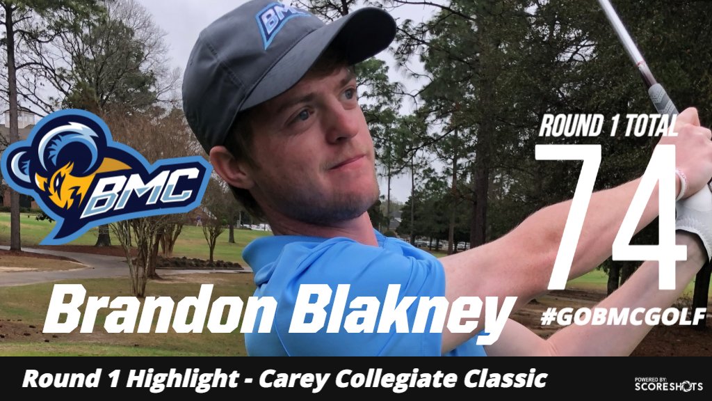 bmcgolfteam's tweet photo. Brandon Blakney shoot team individual low score of 74 in the Carey Collegiate Classic. https://t.co/tNuBcdzUOf