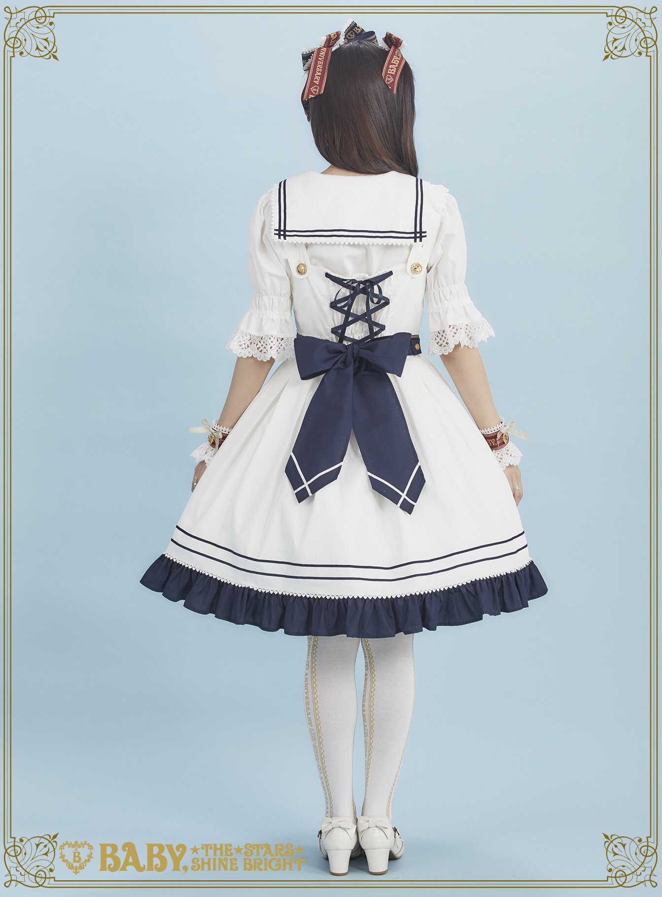 BABY Best Wishesセーラージャンパースカート BABY Best Wishesセーラージャンパースカート