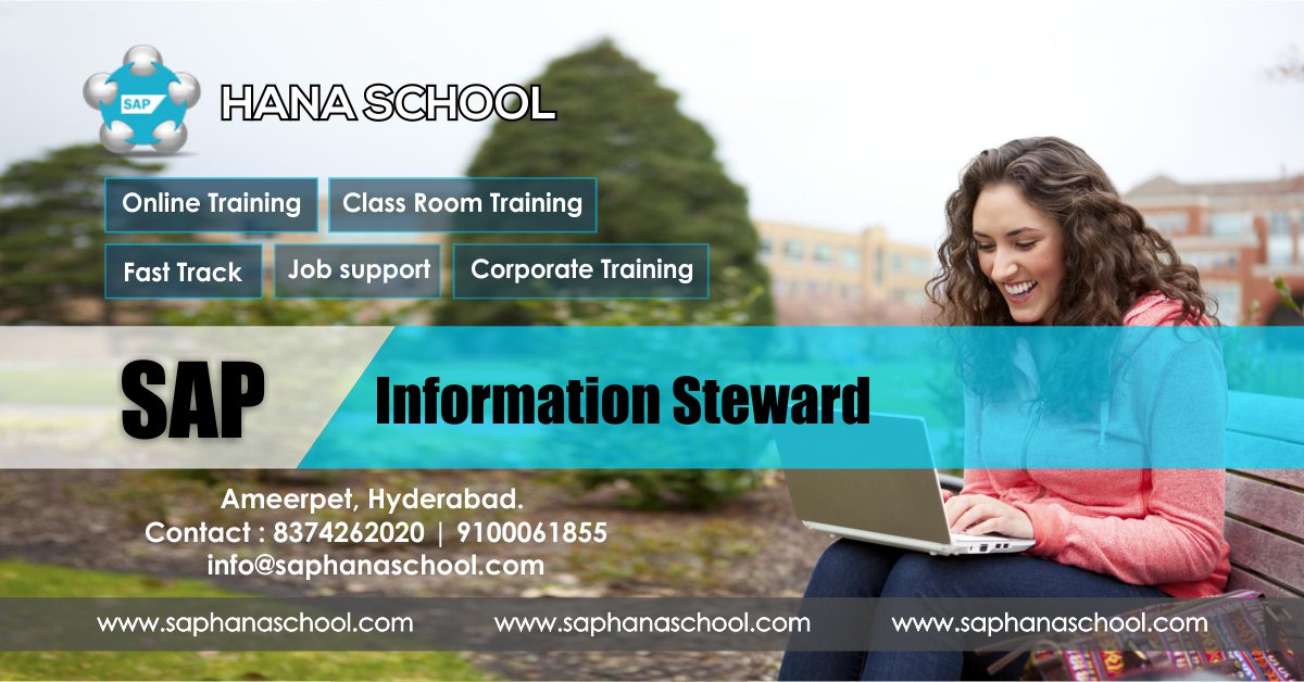 saphanaschool's tweet photo. https://t.co/vSCDb47nJQ #SapHanaSchool provides #SapInformationSteward, By Certified professional. Our Training 100% Practical and Placement Focused on #SapInformationSteward for more Details Contact us.
Phone: +91-8374262020
#SapInformationStewardTraining https://t.co/4EUr2jk5ZA