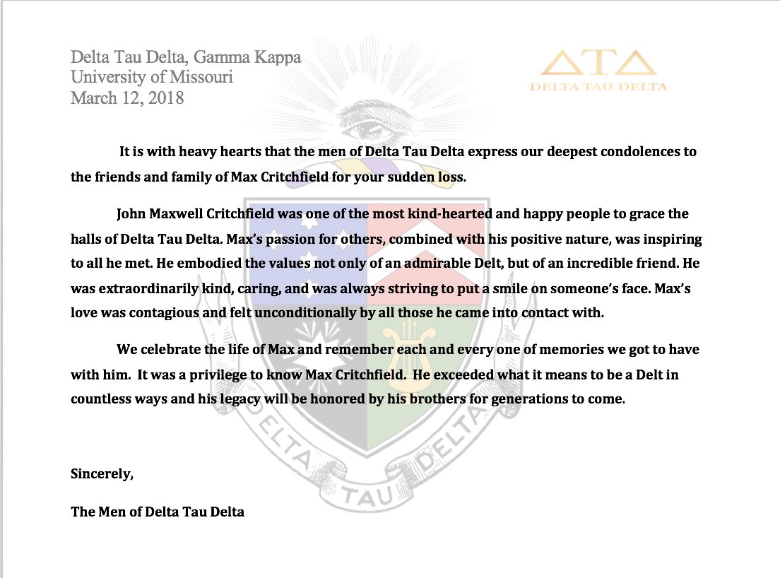 In honor of John Maxwell Critchfield