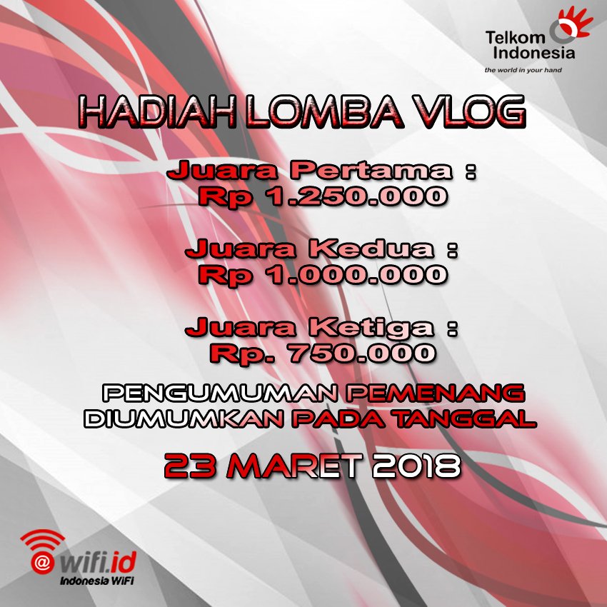 Ayo ikuti Kompetisi Vlog Wifi.id Menangkan Hadiah berikut !!