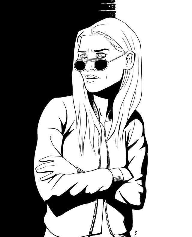 barez_mardukhi's tweet photo. Season 2 was binged. #netflixdrawingchallenge #jessicajones #marvel #patriciawalker #itspatsy #rachaeltaylor #hellcat #art #blackandwhite #fanart #ink #sunglasses #bomberjacket https://t.co/RWqmmZBAyx
