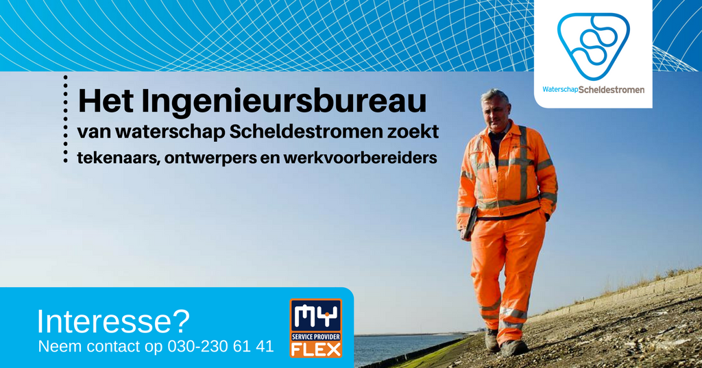 Myflex_MSP's tweet photo. Voor @waterschap Scheldestromen zoeken wij #tekenaars, ontwerpers, #werkvoorbereiders en #bestekschrijvers voor de voorbereiding van diverse #civieltechnische #opdrachten. 16-40u p/w, min mbo/hbo #CivieleTechniek Interesse? johan.kuipers@myflex.nl of 030 - 230 61 41. https://t.co/BypsMMaiBL