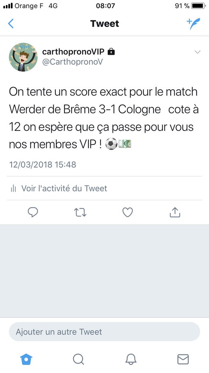 carthoprono's tweet photo. Soirée parfaite en VIP,  score exact qui passe côté à 12 ! Au total la cote est à 29 donc gros bénéfice sur cette soirée. Pour ceux qui veulent profité du VIP venez en mp !        100€ —> 2900€✅💶✅ #Unibet #football #parionssport #teamparieur #lequipeFOOT #IndianWells https://t.co/quxXRZahC9