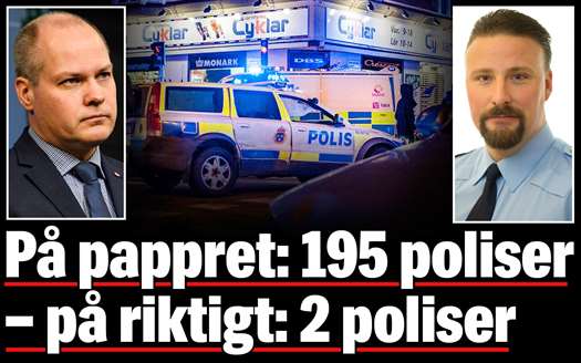Expressen's tweet photo. POLISKRISEN. Två poliser ska skydda 100 000 invånare • Därför kommer inte polisen när du ringer.
https://t.co/Up8RDDRqR5 https://t.co/TpYbhN5Iob