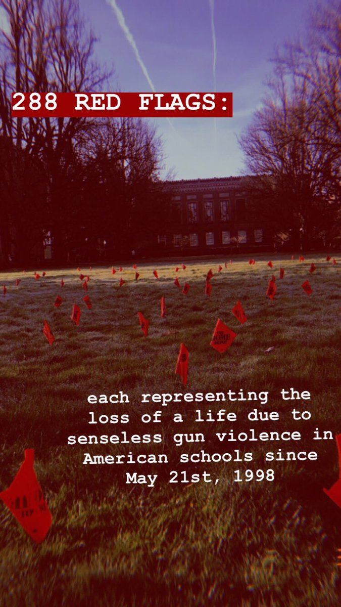 ENOUGH_UO's tweet photo. Monday morning we created this display of tragedies to help conceptualize the severity of senseless gun violence in schools. Please be respectful of the display and what it represents. See you all Wednesday morning. #EnoughIsEnough https://t.co/e4bIr0Olb5