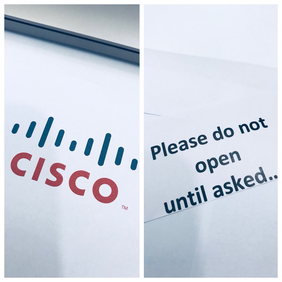 What’s in the envelope <a href="/kojacobs/">Koen Jacobs</a> 😉 #Krakow #SEleadership #wearecisco