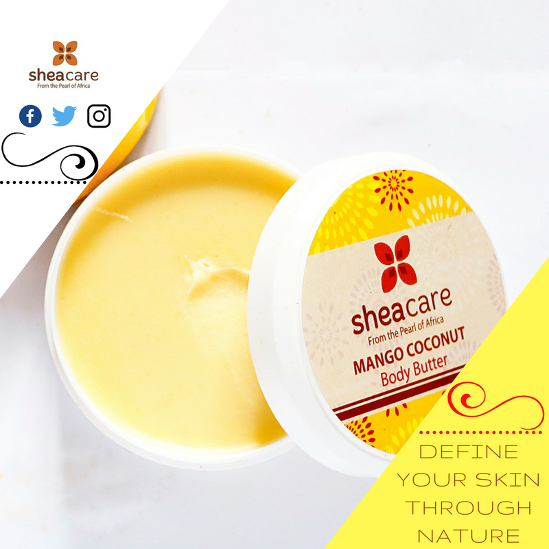 sheacareuganda's tweet photo. Treat Yourself to our delightful MANGO COCONUT body butter at an amazing price of 20,000/= (200g pack).
Perfect for both Male and female, this butter will glow up any dry skin leaving it super moisturized.
#organicskincare #bodybutter #puresheabutter #TreatYourselfTuesday https://t.co/Fas3QqkJxZ