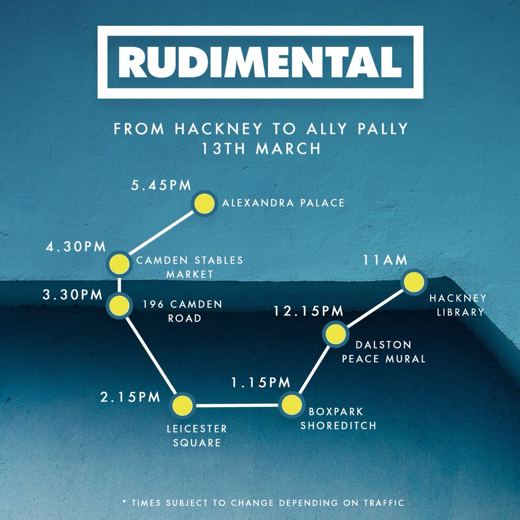 **DO NOT MISS THIS**
Today you can catch us at these locations in London,  making some noise playing our new single ‘These Days’ Retweet &amp; share 👀👀