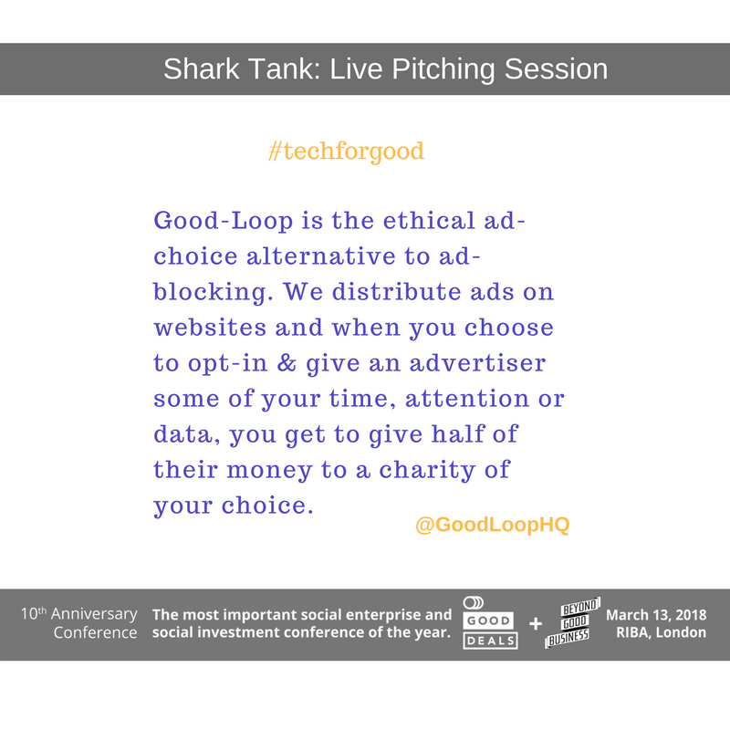 BeyondGoodBiz's tweet photo. We are happy to announce that @soul_of_africa @BDLandTrust and @GoodLoopHQ Will be pitching at @Good_DealsUK + @BeyondGoodBiz in front of a panel of social investors. Come on March 13th to support them! Their live pitching session will be open to everyone. https://t.co/S7QeluQNgr