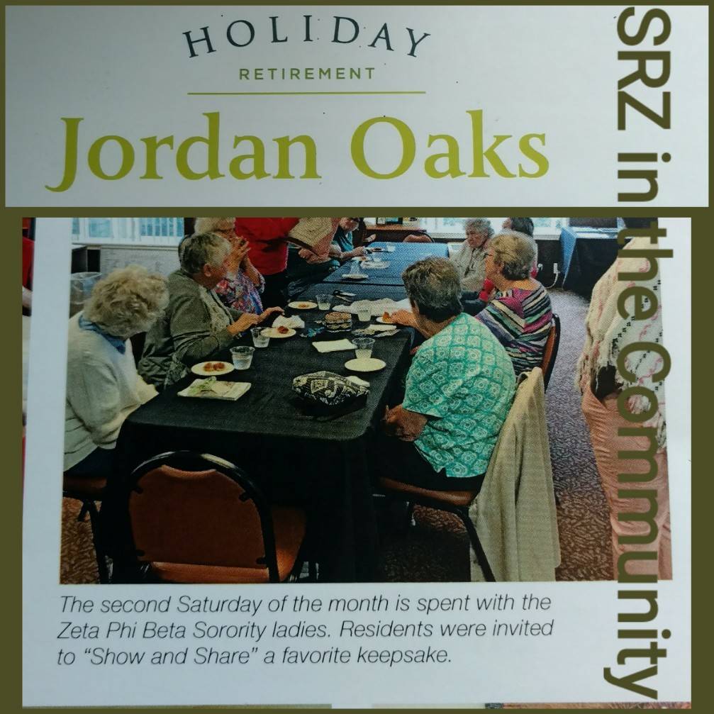 CaryZetas's tweet photo. Spent time with our elders making jewelry on Saturday. We even made an appearance in their monthly magazine. #20MHoursOfService #ZetaCares #JordanOaks #ZphiB https://t.co/QguZpOER2k
