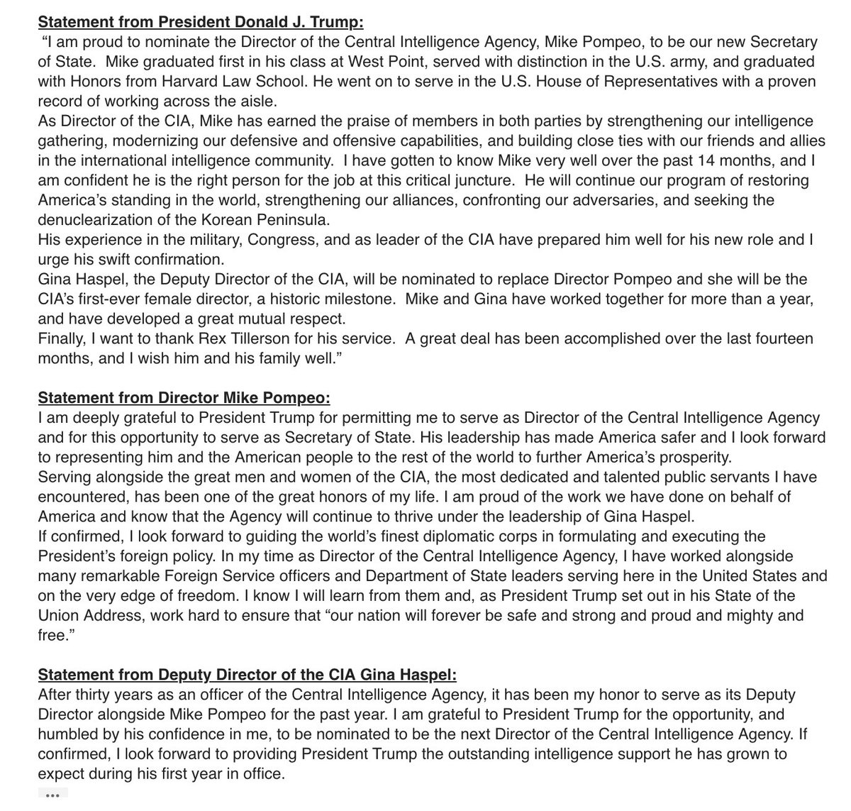 Rex Tillerson ousted as US secretary of state