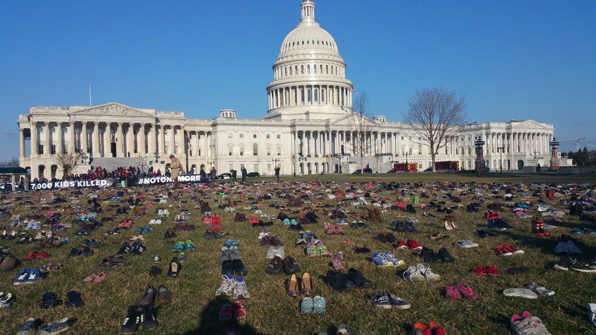 Incredible scene right now on Capitol Hill. #notonemore #enough #NeverAgain #ThrowThemOut