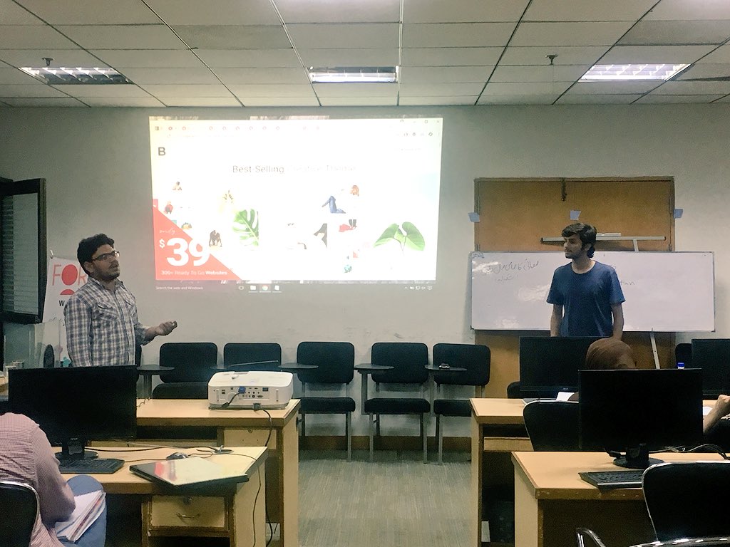 TechHubConnect's tweet photo. “We’ve covered about 70-80% of what you needed to know about creating a general website. Now you must practice on your own”- Waqar Ahmad &amp; @adnannazirr (instructors) making sure students reach their full potential!
#foreelancing https://t.co/WYOazR5cQi