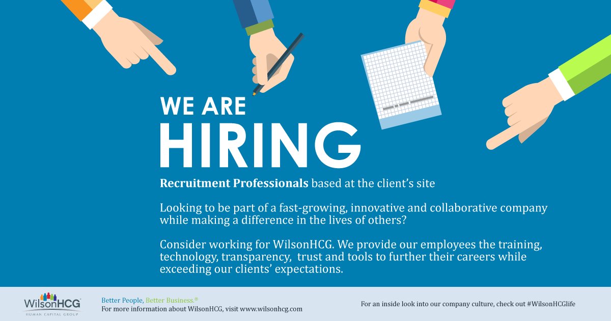 We are hiring #recruitment professionals in our Krakow @WilsonHCG office! Are you looking to be part of a fast-growing, innovative and creative team? Apply today! whcg.co/2tGiduF #WilsonHCGLife #Krakow