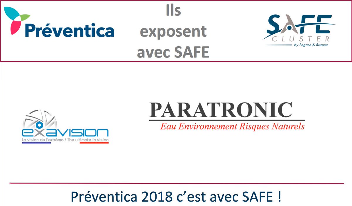 magali_viviani's tweet photo. Participez au salon @Preventica_Secu avec @Safe_Cluster -  #exavision #paratronic du 29 au 31 Mai 2018 - Lyon - #sécurité #sûreté
  https://t.co/57Pado3yIz https://t.co/A7JL3yOXBv