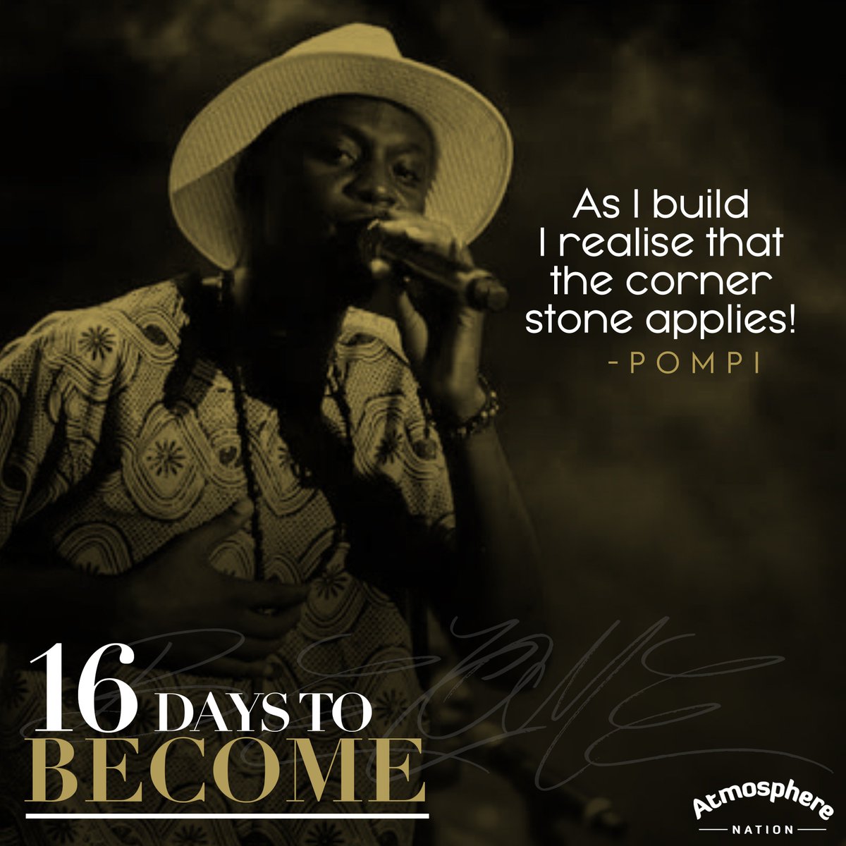 ThePompi's tweet photo. In 16 Days my album will be available in stores. 
#BeGold #Become https://t.co/HwnaZjOHNs