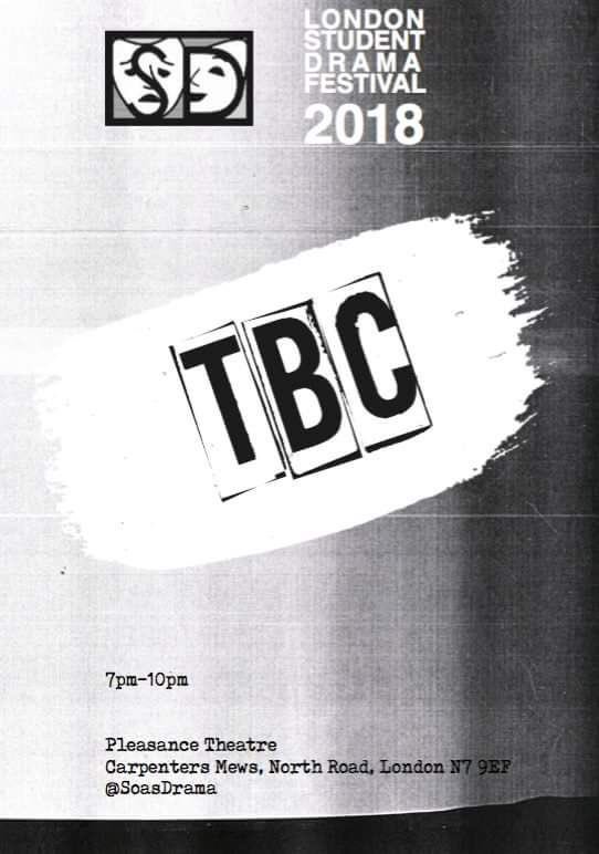 Good luck to cast and crew of TBC for their performance this evening!! Break a leg 🎭🤞