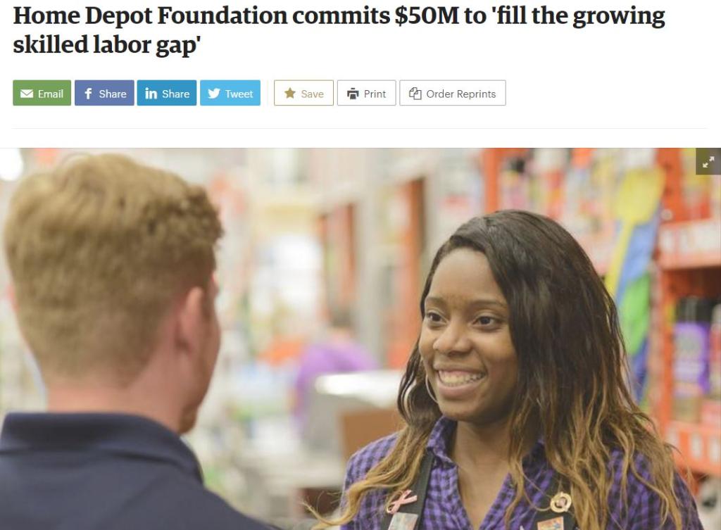 HomeDepotFound's tweet image. Coffee break. Sip and read about The Home Depot Foundation is working towards closing the skilled labor gap via @AtlBizChron. thd.co/2p6R922