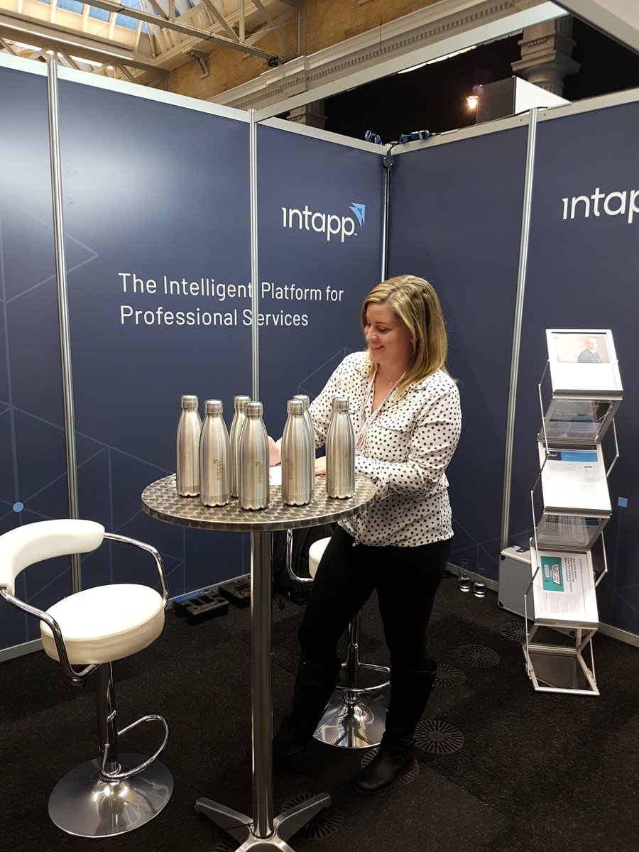 intapp's tweet photo. Unveiling our new look, new messaging &amp; ready to discuss how your firm (&amp; your clients) can win with our #intelligentplatform - visit Intapp at B11 #BLTF2018 https://t.co/MUwLCnvWia