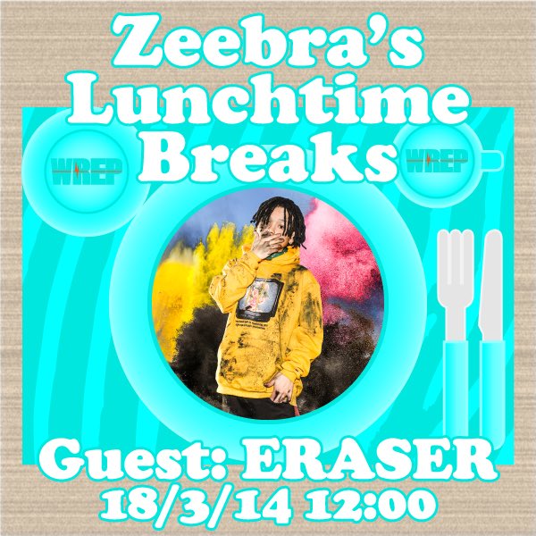 ERASERodz's tweet photo. 3/14 12:00 ON AIR .【Zeebra's Lunchtime Breaks】

New ep " Honey Trap"リリース当日🐝🐝🐝

#WREP https://t.co/zo4Y0cJv5v