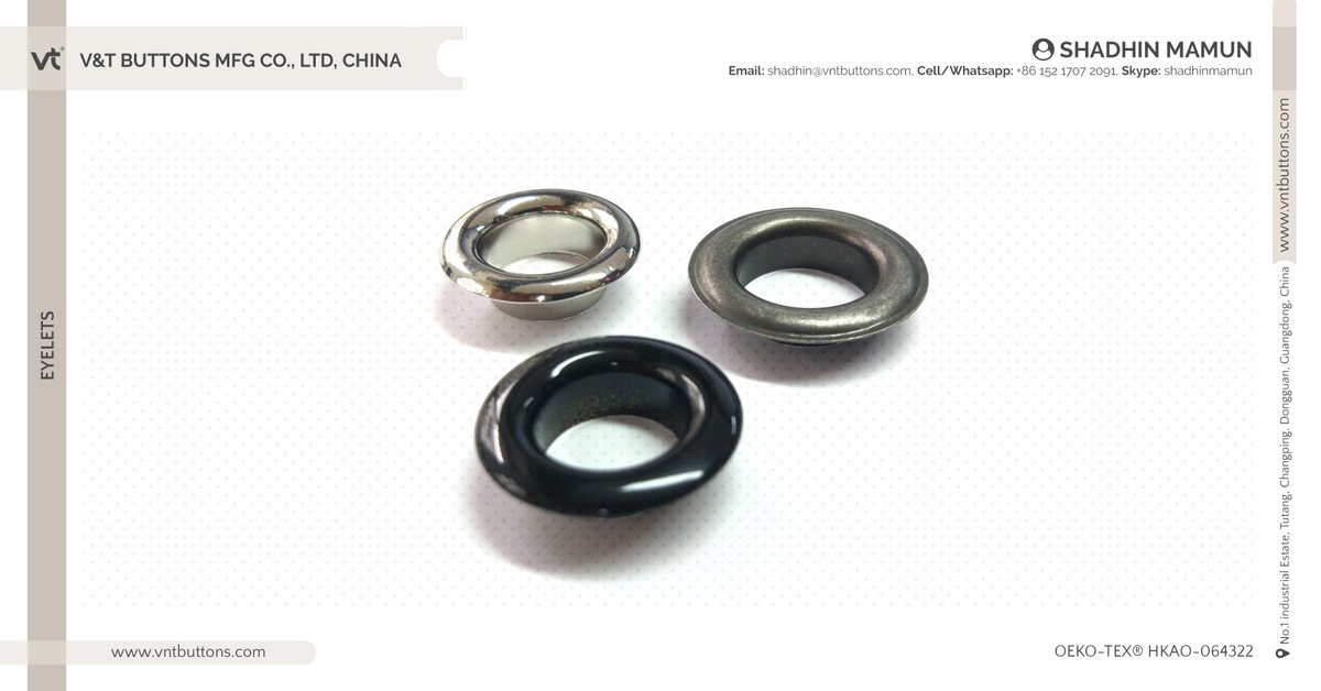 vntbuttons's tweet image. Get your metal eyelets from V&amp;amp;T Buttons.

#vntbuttons #metal #accessories #button #denim #eyelets #curtain  #curtaineyelets #jeans #fashion #collection #denimbutton #metalbutton  #denimaccessories #metalaccessories #premium #trim #ss18