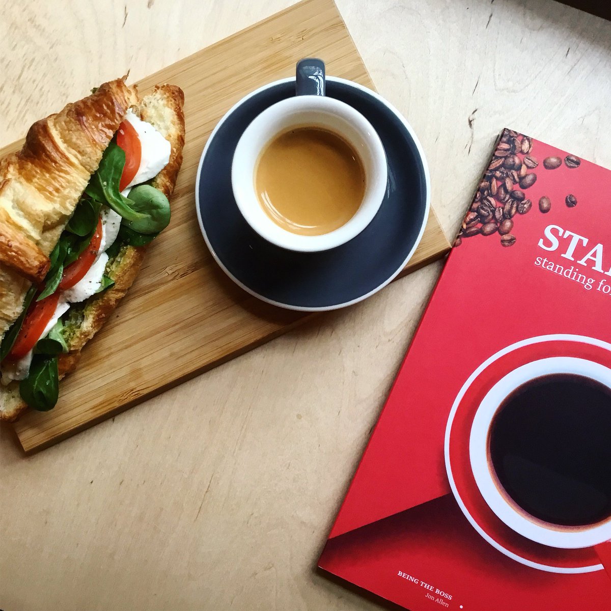 Still perfecting the brunch small plates 🍽 But for now, freshly baked and filled croissants seem to do the trick 👌🏻
.
Throw a <a href="/forgeroasters/">ForgeCoffeeRoasters</a> espresso in the mix and your day can only be great✌🏻

(Available vegan too of course 🌱)