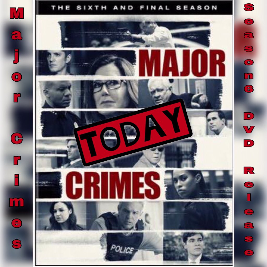 SaveMajorCrimes's tweet photo. It's #MajorCrimes Day 
season 6 DVD will be out today 
Order your copy if you haven't yet https://t.co/uDoHFoNboM