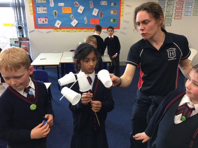 HawthornsSchool's tweet photo. Year 3 have been creating anemometers in preparation for measuring the speed of the wind later today! #prepschool #windpower #surreyweather https://t.co/mgaWiWX1uc
