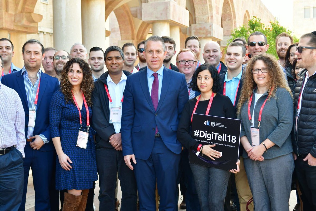 giladerdan1's tweet photo. Proud to host top pro-Israel social media experts from 15 countries at the ground-breaking #DigiTell18 conference. We're building an international online network to counter the lies of the #BDS campaign &amp; spread the truth about #Israel.For the first time, BDS is on the defensive! https://t.co/hV97BAdSWa