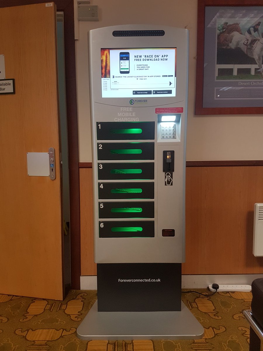 Foreverconnect2's tweet photo. @CheltenhamRaces with 6 safe &amp; secure mobile charging stations on hand to keep you fully charged throughout the entire racing week, remember to download the new ' Race on ' app for everything you need for a great day! 📱🔋🔌🐎 #CheltenhamFestival2018 https://t.co/pWLLdAGARF