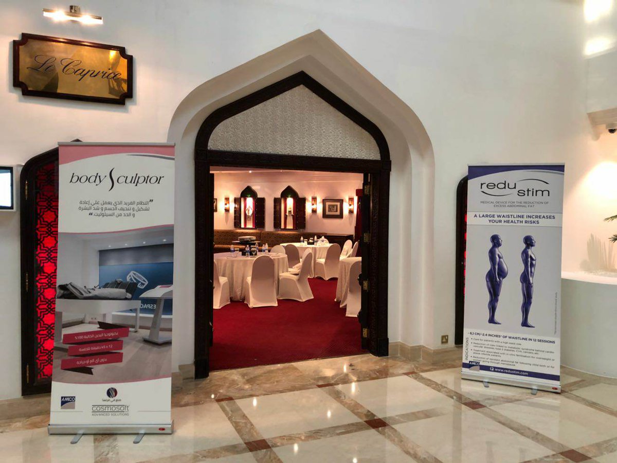 ReduStim_ME's tweet photo. Workshop in Muscat, Oman, presenting our devices with the participation of Dr Saleh Clinic and Dr @Rachedhaddad:
#ReduStim, medical device for the reductio of #visceralfat
#BodySculptor, slimming device for the reduction of #cellulite
#loseweightwithSC #weightloss #loseweight https://t.co/j2SSHAc0hp