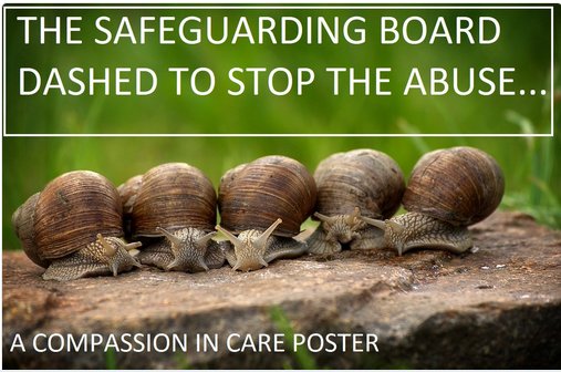While other orgs see money-making opportunity selling 'Safeguarding training', Compassion In Care exposes evidence of #Safeguarding FAILURES in series 'Safeguarding Shambles' (part of campaign for Edna's Law) which will name authorities+cases UK-wide #charitytuesday #FutureofCare