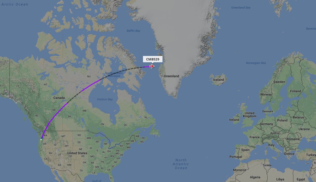 De B747-446 is met enige vertraging op de helft! De verwachte aankomst tijd is nu 15:19 lokale tijd Eelde.