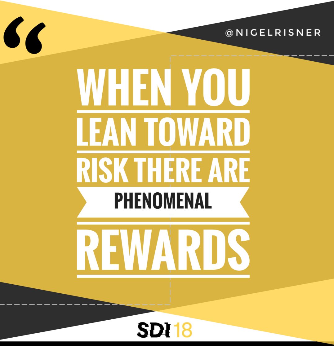 What are you going to do differently after today... After #SDI18? <a href="/Nigelrisner/">Nigel Risner Chief Zookeeper</a>