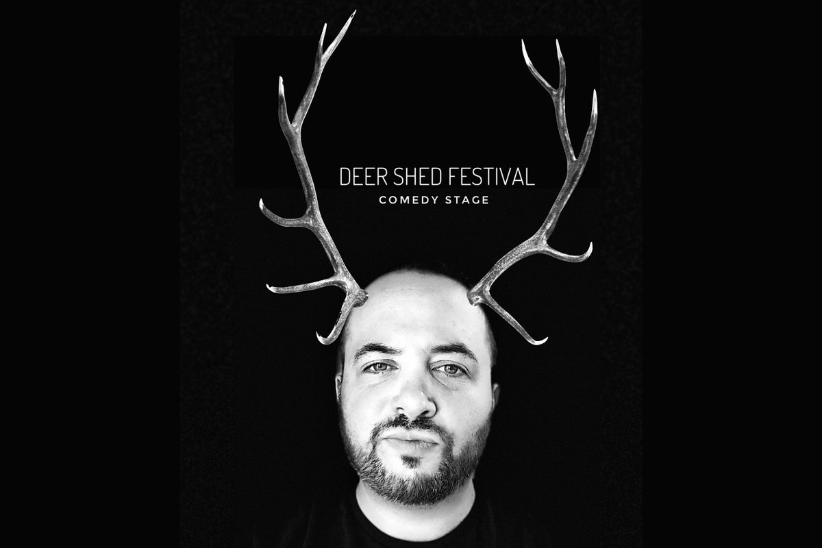 A candid shot, to celebrate the announcement of @DeerShed Festival's comedy line up. For all acts, take a peak here: deershedfestival.com/comedy. See you in North Yorkshire in July.