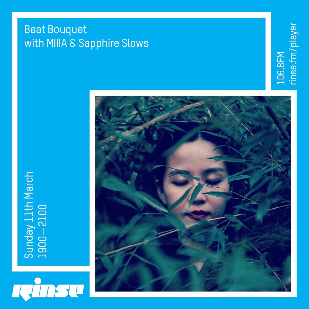 sapphireslows's tweet photo. . @RinseFM での私のレギュラー番組「Beat Bouquet」先週日曜日放送分の第2回がアーカイブされました！SoundCloudでいつでもお聴きになれます。今回はゲストに上海のDJ MIIIAをお呼びしました。https://t.co/U6iseRMHzC https://t.co/FeO0CQQGVX