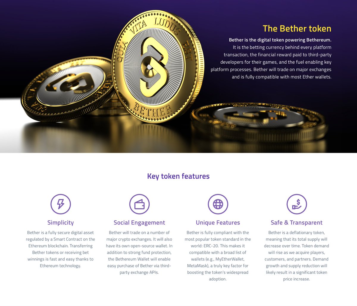 bethereumteam's tweet photo. The Bether #token.
Simple, #safe, #transparent and socially engaging!
Learn more: https://t.co/C5UxE6TPGJ
#crypto #blockchain #bitcoin #ethereum #sportsbetting #news #cryptonews $BTC $ETH https://t.co/efTdGtSqD3
