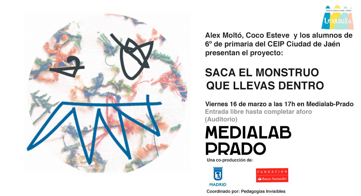 Este viernes 16 a las 17h en <a href="/medialabprado/">Medialab Prado</a> un montón de monstruos vienen a vernos, te esperamos para que también puedas #sacaelmonstruo que llevas dentro <a href="/AlexMolto/">Alex Molto</a> <a href="/CocoEsteve/">Coco Esteve</a> <a href="/snchez_cristina/">Elon musk</a>