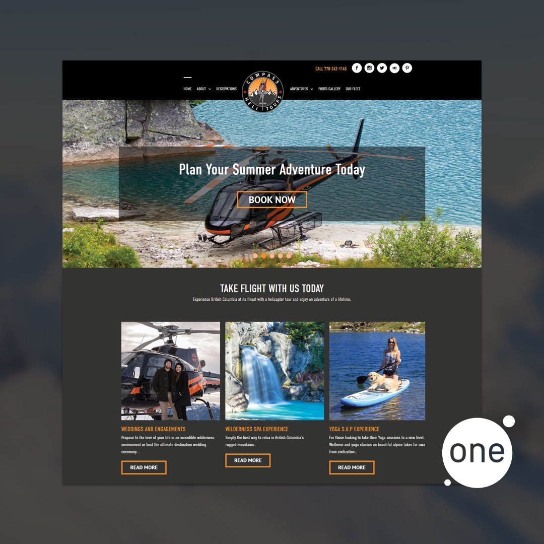 OneSpot_Agency's tweet photo. Are you looking for a #summer #adventure? https://t.co/InbBu6T4vV specializes in private backcountry #helicopter adventures around British Columbia. 🚁 #Wordpress #website developed by AtOneSpot. https://t.co/50E6l6P0bP