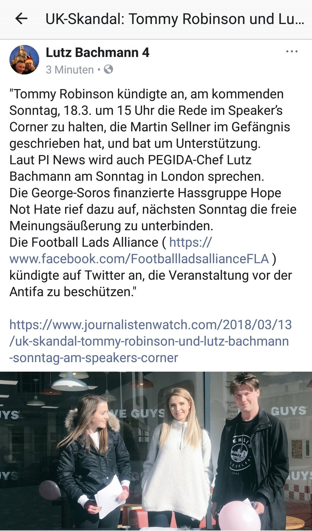 Lutz Bachmann on Twitter