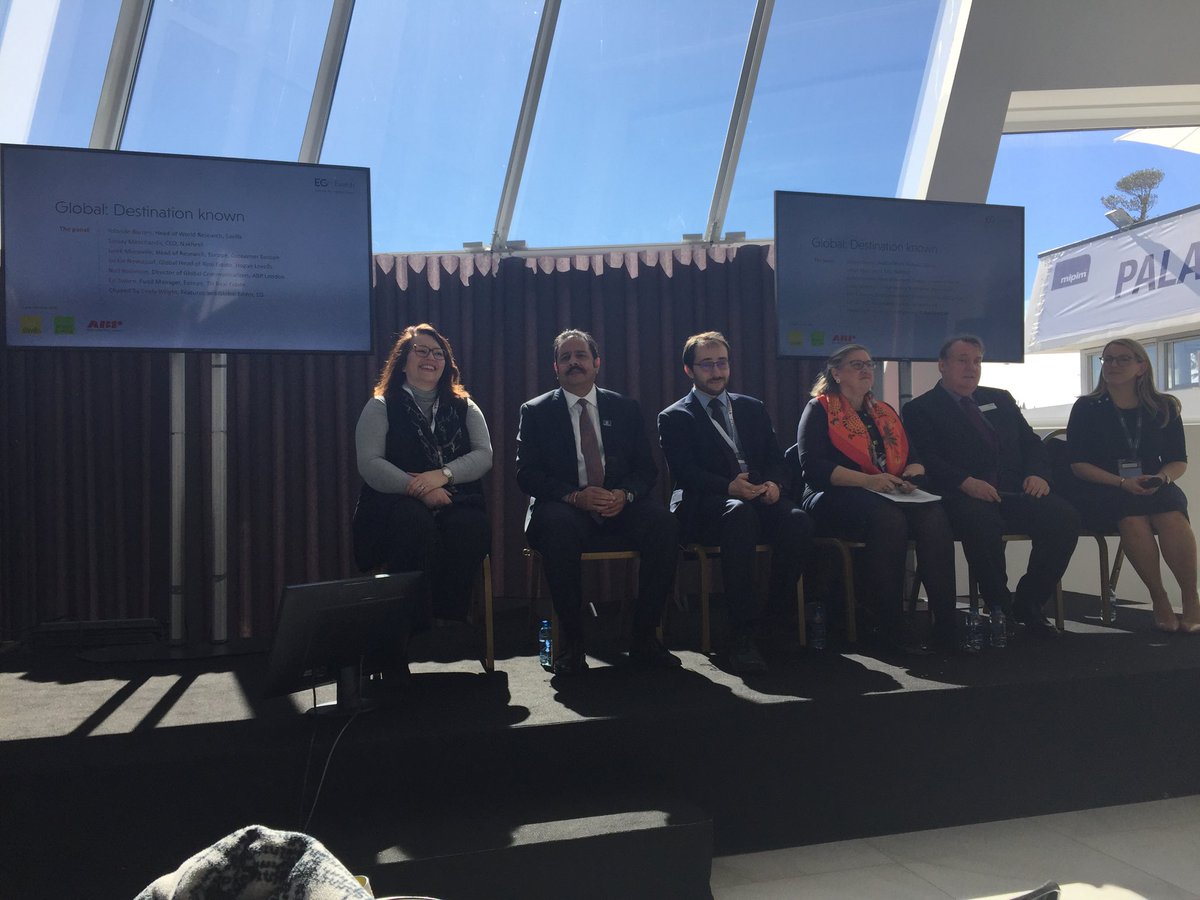 C_Fougeres's tweet photo. @EstatesGazette panel @MIPIMWorld #MIPIM2018 is starting #global Destination known @GrosvenorEurope #Nakheel https://t.co/lfDapqJAYk