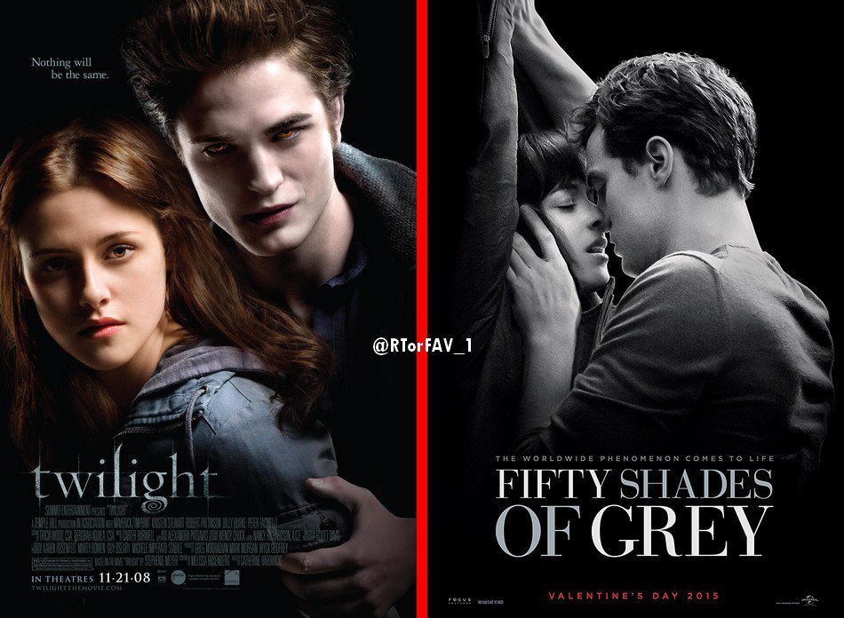 REQUESTED
RT for Twilight 
LIKE for Fifty Shades of Grey