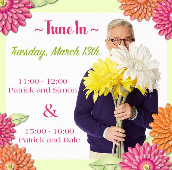 PatrickHHoy's tweet photo. WHOOPSY DAISY! Let @simonbiagi & me pick you up - and put a spring in your step - in less than 30 minutes on @qvcuk at 11:00! More than half the show are all NEW items! #BlingInTheSpring #DreamJeannes #PatricksPick #QVCUK https://t.co/hDAjLmPq3o