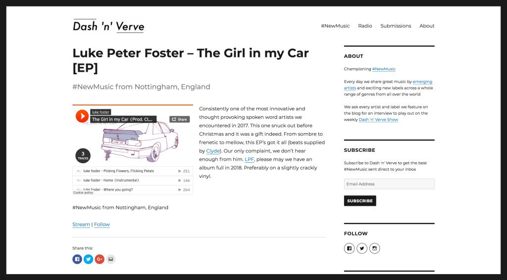 Find out how The Tone Workshop worked with #NewMusic blog <a href="/dashnverve/">Dash 'n' Verve</a> to develop the concept for and and produce their weekly online radio show thetoneworkshop.com/production-for…