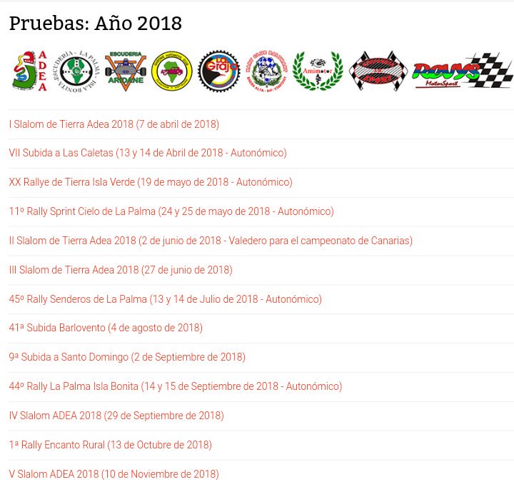 Lapalmamirca69's tweet photo. Calendario "oficial" de la temporada 2018 en la isla de La Palma https://t.co/FW0ZjVdn0Z