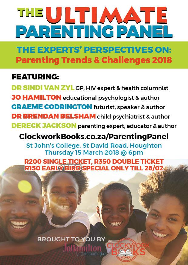 Clockwork_Books's tweet photo. Tune in to SAfm to listen to Dr @sindivanzyl chat to Ms @shadotwala about The Ultimate Parenting Panel! #UltimateParenting https://t.co/99SCK9DAYm