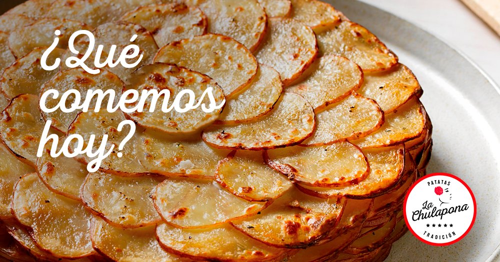 ¡Cuéntanos! ¿Qué vas a comer hoy? 🤔 Comparte tu #receta, con o sin #patatas, seguro que está buenísima! 😋😋