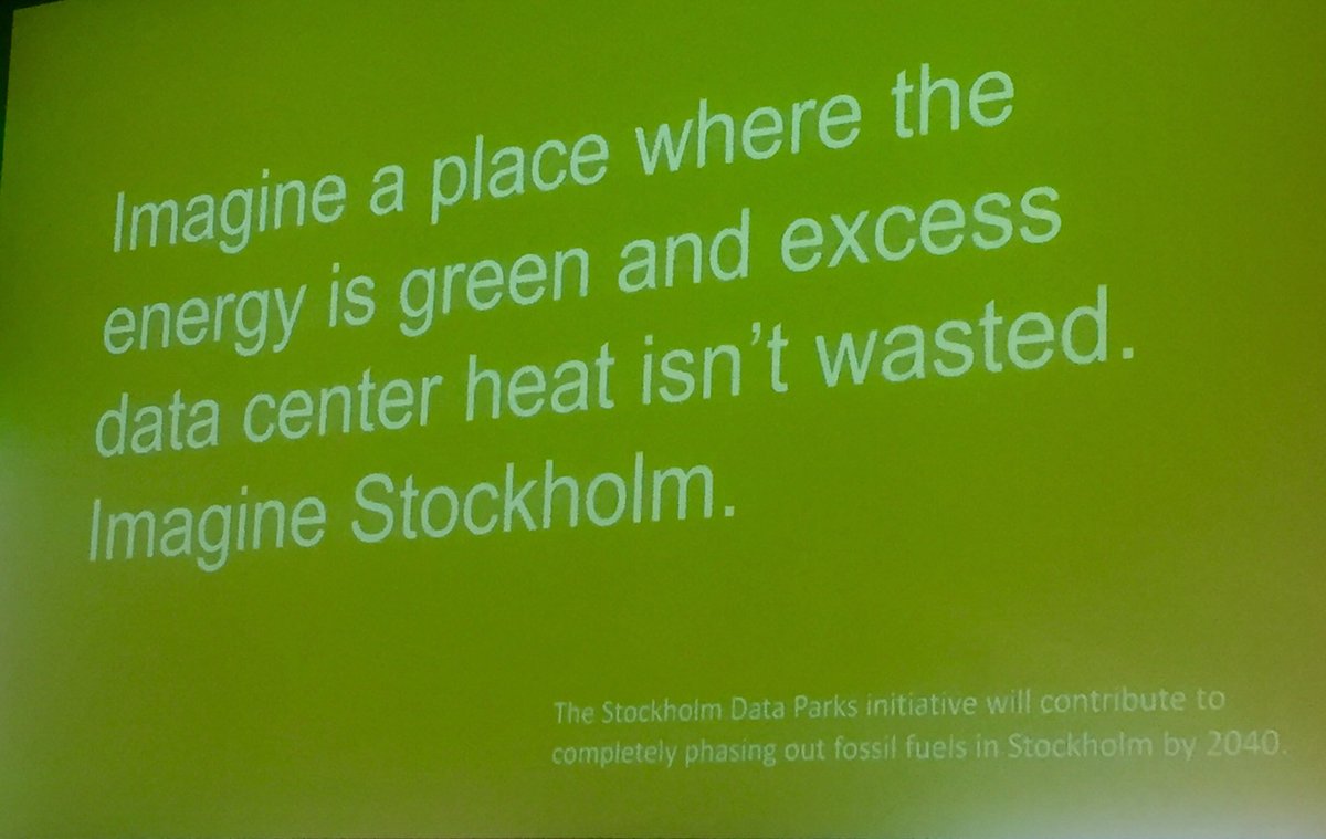 #DCDEnergySmart Stockholm Stockholm fossil-fuel free by 2040 using #datacenter #heatrecovery to reduce energy cost and #CO2emissions   #sthlmtech #heatreuse